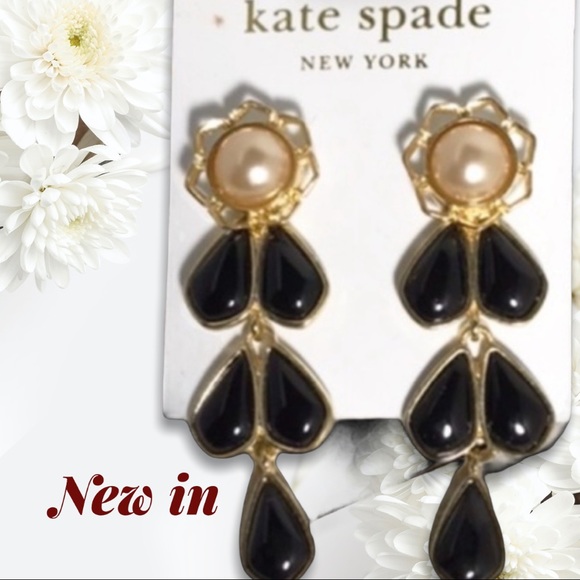 kate spade Jewelry - NWOT KATE SPADE PEARL STUD EARRINGS 2’’ DANGLE